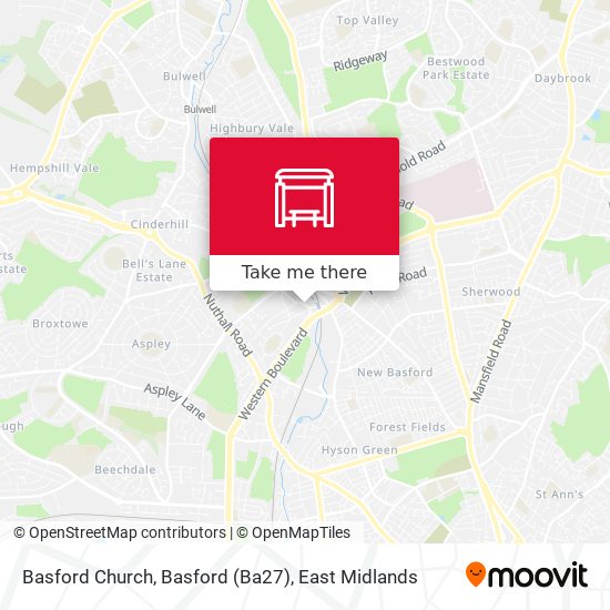 Basford Church, Basford (Ba27) map