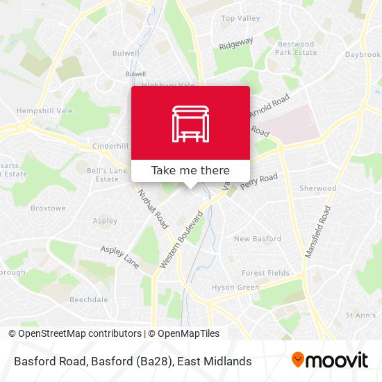 Basford Road, Basford (Ba28) map