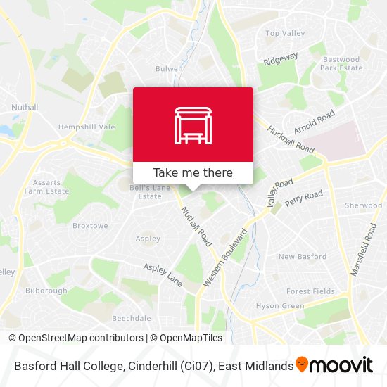 Basford Hall College, Cinderhill (Ci07) map