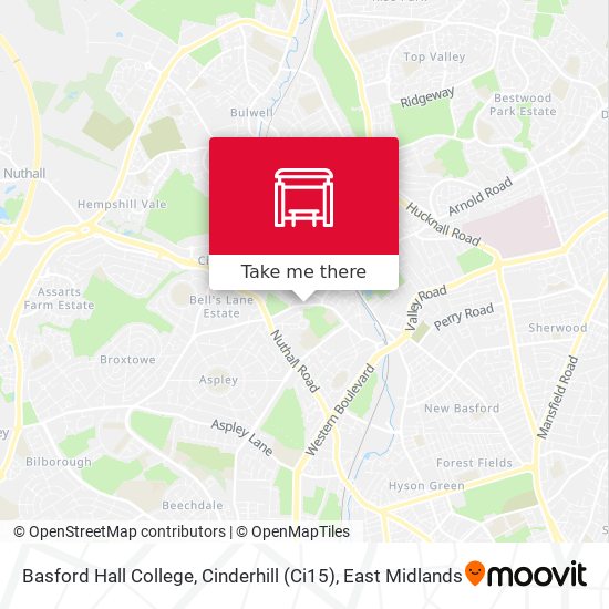 Basford Hall College, Cinderhill (Ci15) map