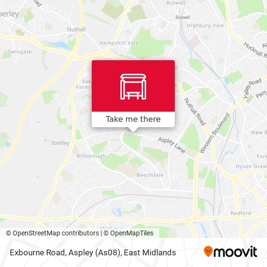 Exbourne Road, Aspley (As08) map