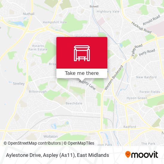 Aylestone Drive, Aspley (As11) map