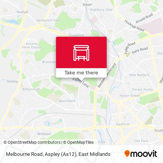 Melbourne Road, Aspley (As12) map