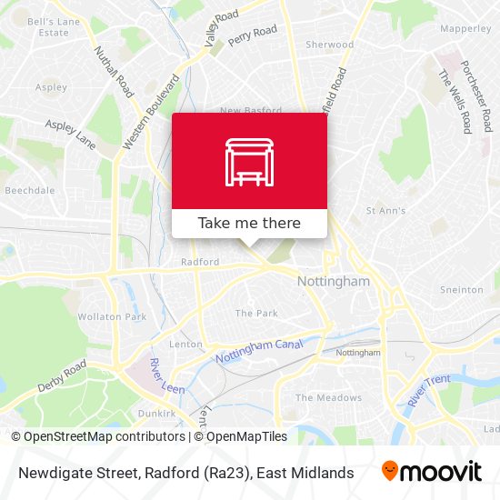 Newdigate Street, Radford (Ra23) map