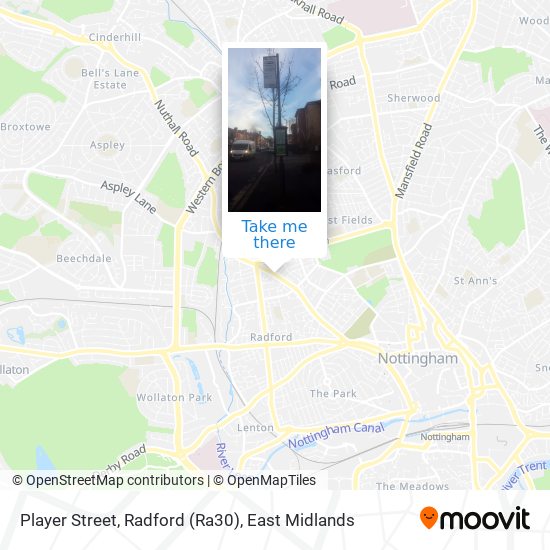 Player Street, Radford (Ra30) map