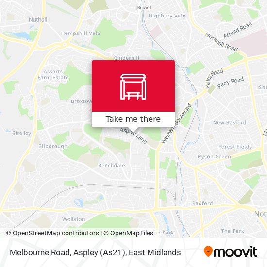 Melbourne Road, Aspley (As21) map