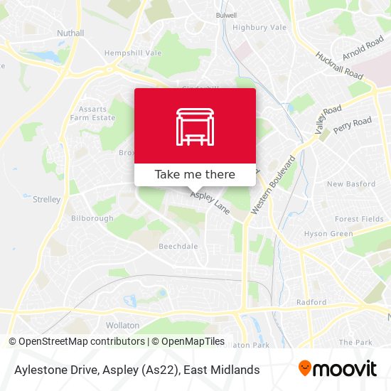 Aylestone Drive, Aspley (As22) map
