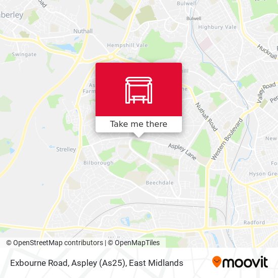 Exbourne Road, Aspley (As25) map