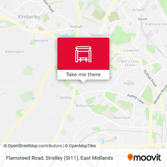 Flamsteed Road, Strelley (St11) map