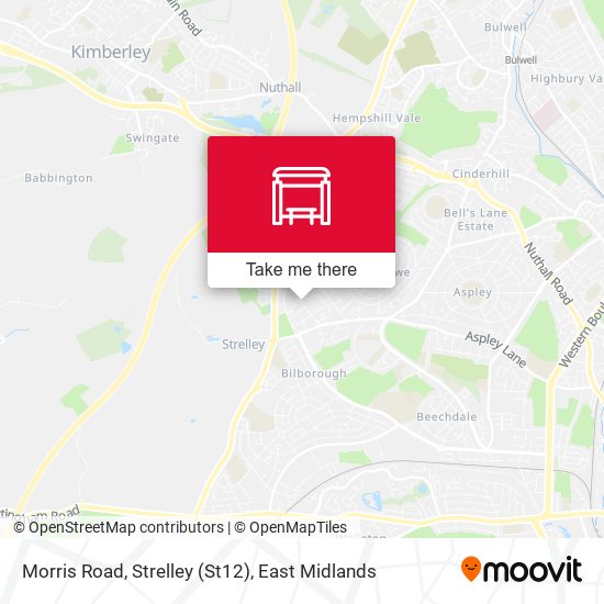 Morris Road, Strelley (St12) map