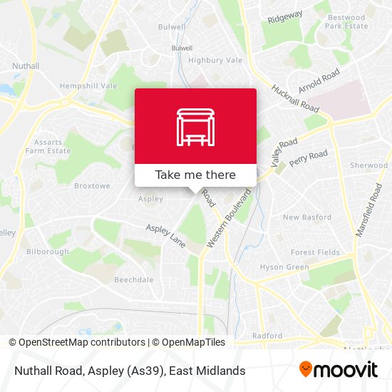 Nuthall Road, Aspley (As39) map