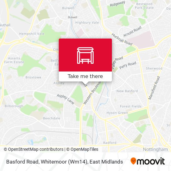 Basford Road, Whitemoor (Wm14) map