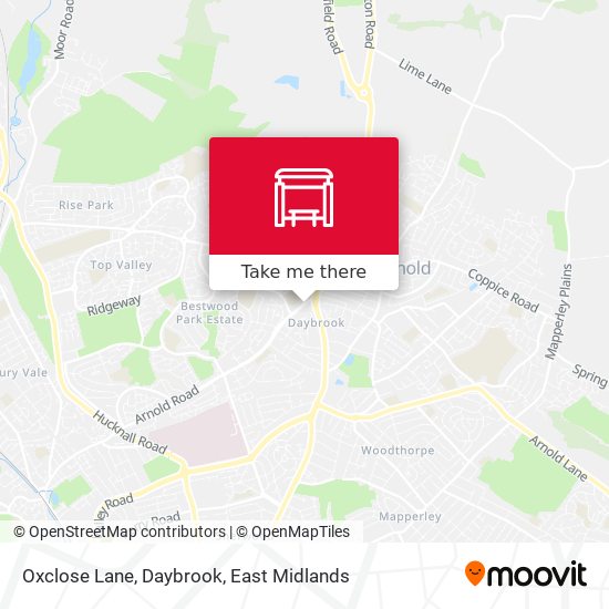 Oxclose Lane, Daybrook map