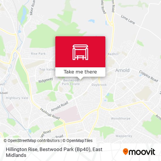 Hillington Rise, Bestwood Park (Bp40) map