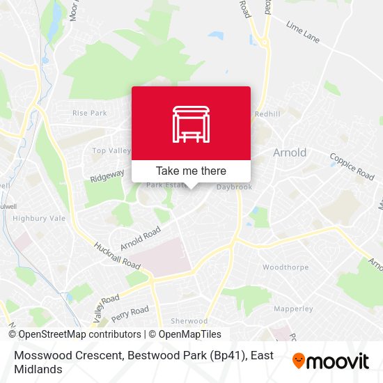 Mosswood Crescent, Bestwood Park (Bp41) map