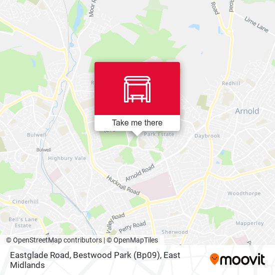 Eastglade Road, Bestwood Park (Bp09) map