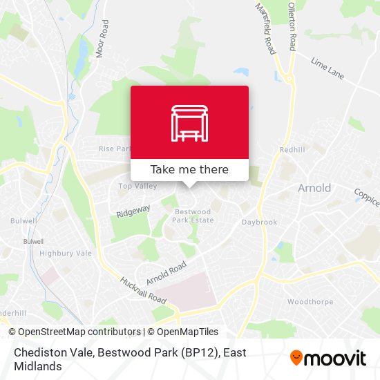 Chediston Vale, Bestwood Park (BP12) map