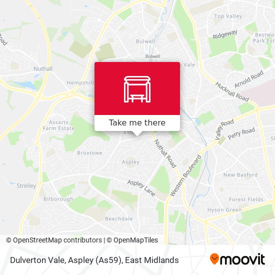 Dulverton Vale, Aspley (As59) map