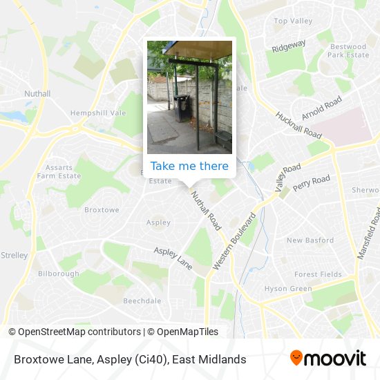 Broxtowe Lane, Aspley (Ci40) map