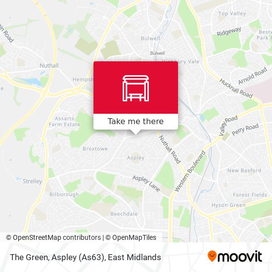 The Green, Aspley (As63) map