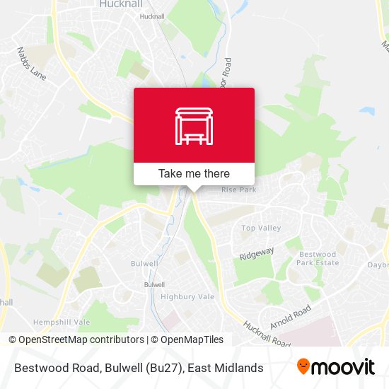 Bestwood Road, Bulwell (Bu27) map