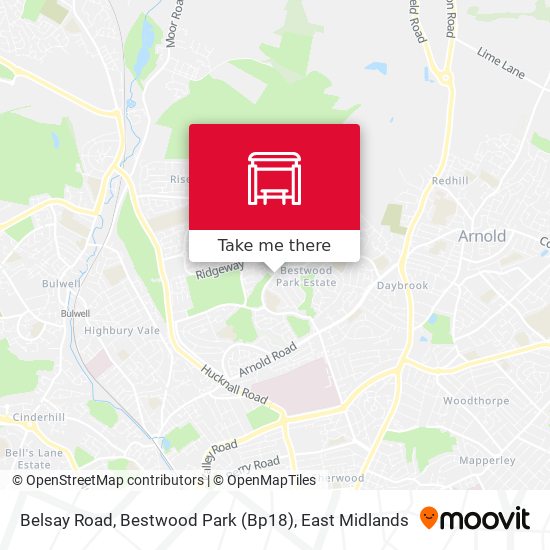 Belsay Road, Bestwood Park (Bp18) map