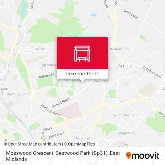 Mosswood Crescent, Bestwood Park (Bp31) map