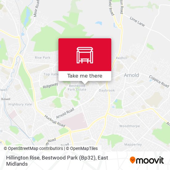 Hillington Rise, Bestwood Park (Bp32) map