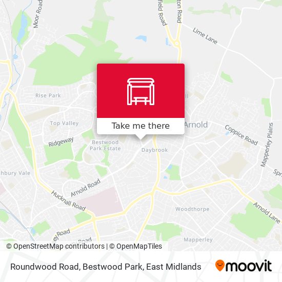 Roundwood Road, Bestwood Park map