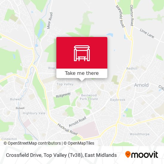 Crossfield Drive, Top Valley (Tv38) map