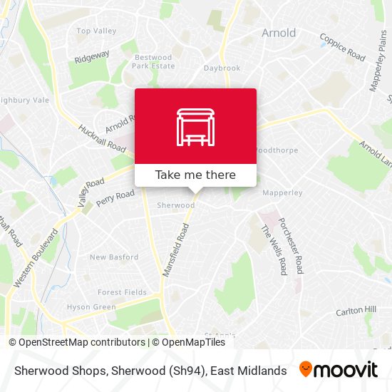 Sherwood Shops, Sherwood (Sh94) map