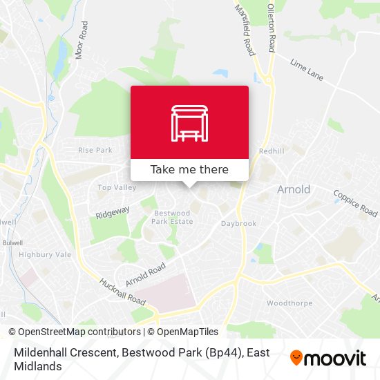 Mildenhall Crescent, Bestwood Park (Bp44) map
