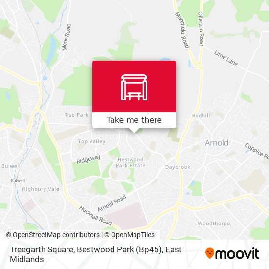 Treegarth Square, Bestwood Park (Bp45) map