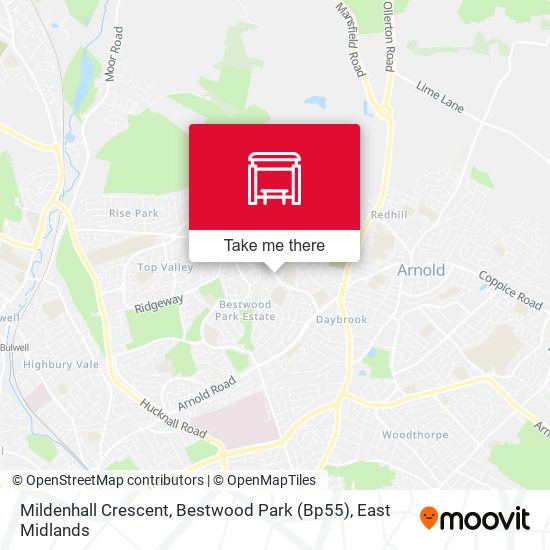 Mildenhall Crescent, Bestwood Park (Bp55) map