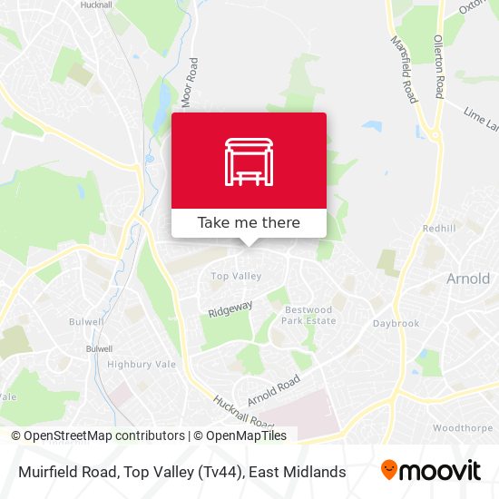 Muirfield Road, Top Valley (Tv44) map
