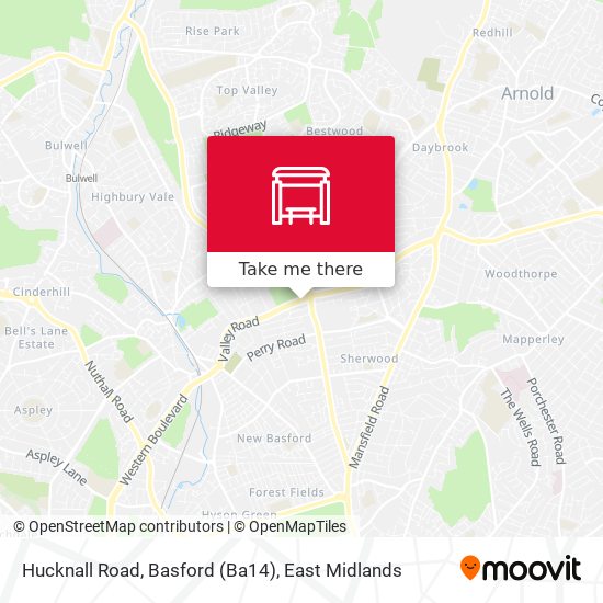 Hucknall Road, Basford (Ba14) map
