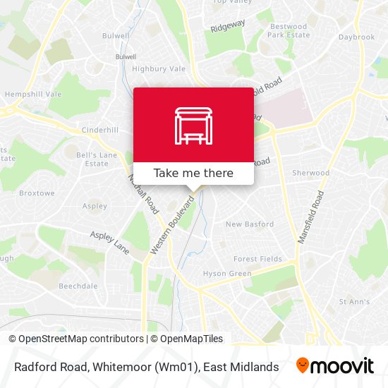 Radford Road, Whitemoor (Wm01) map