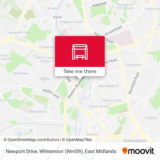 Newport Drive, Whitemoor (Wm09) map