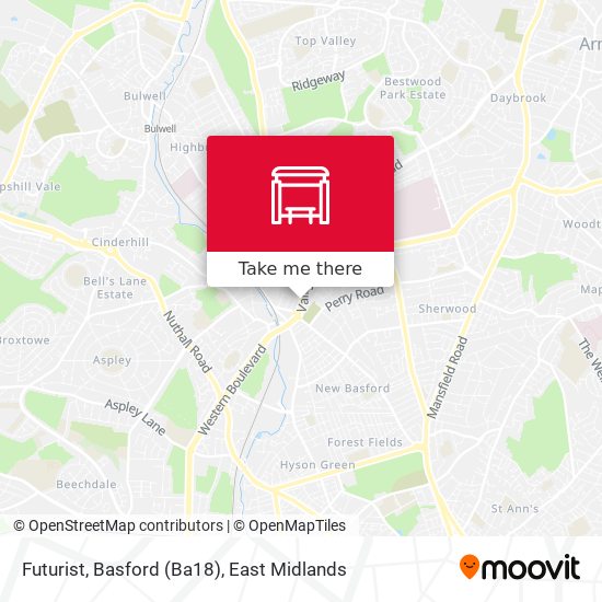 Futurist, Basford (Ba18) map