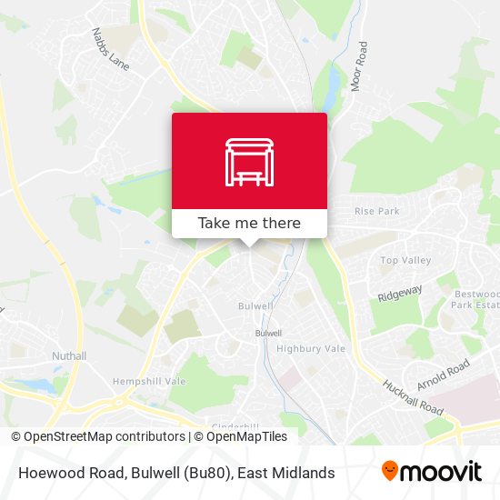 Hoewood Road, Bulwell (Bu80) map