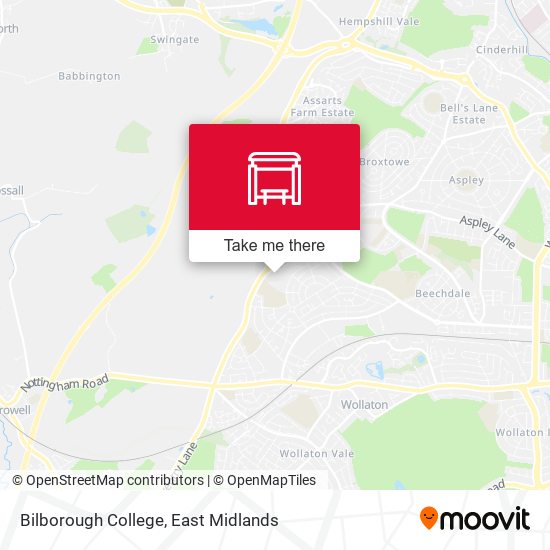 Bilborough College map