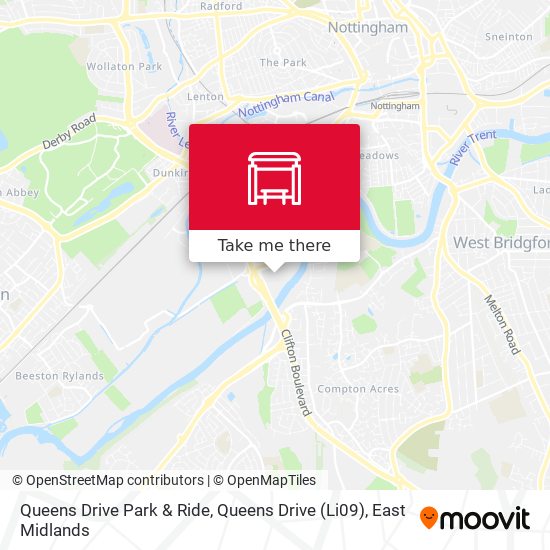 Queens Drive Park & Ride, Queens Drive (Li09) map