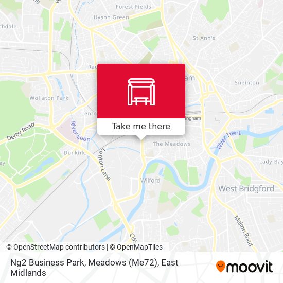 Ng2 Business Park, Meadows (Me72) map