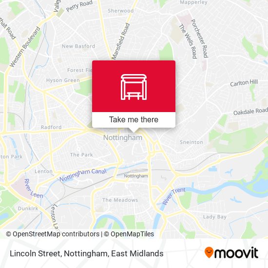 Lincoln Street, Nottingham map