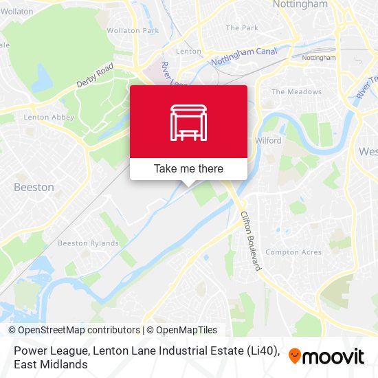 Power League, Lenton Lane Industrial Estate (Li40) map