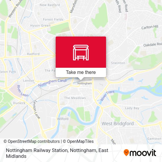 Nottingham Railway Station, Nottingham map