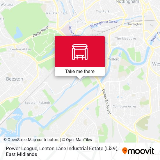 Power League, Lenton Lane Industrial Estate (Li39) map