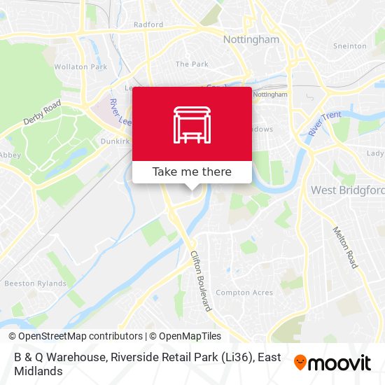 B & Q Warehouse, Riverside Retail Park (Li36) map