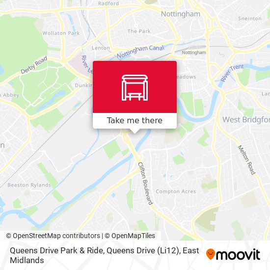 Queens Drive Park & Ride, Queens Drive (Li12) map