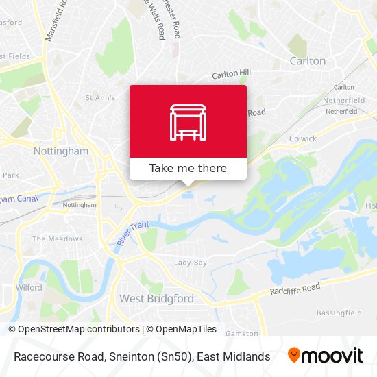Racecourse Road, Sneinton (Sn50) map